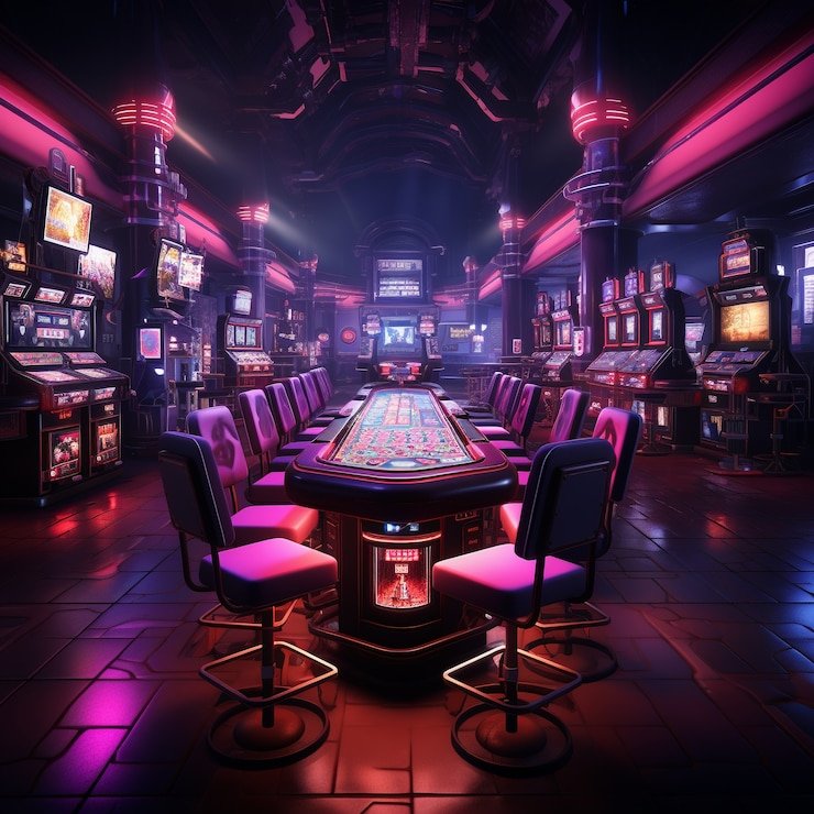 Dealer kasino langsung sedang melayani permainan live casino